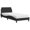 vidaXL Bed with Mattress "Dover" Black 90x190 cm Velvet