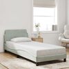 vidaXL Bed Frame "Dover" Light Grey 80x200 cm Velvet