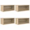 vidaXL CD-lagringsst&auml;ll 4 st Sonoma-ek 40 x 17 x 17 cm Konstruerat tr&auml;