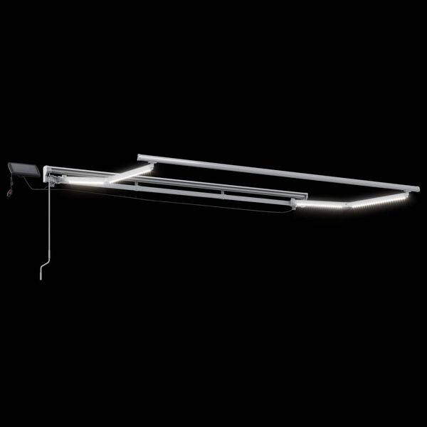 vidaXL Manuell markisram med LED-lampor Antracit 2,5 x 2 m