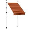 vidaXL Markis manuellt inf&auml;llbar 150 cm orange och brun