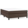 vidaXL Boxspring-s&auml;ngram brun 140x190 cm konstl&auml;der