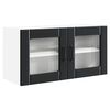 vidaXL V&auml;ggglas sk&aring;p PORTO Svart 80 x 31 x 40 cm Konstruerat tr&auml;