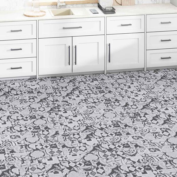 vidaXL Golvplankor 36 pcs Gr&aring; 5,02 m&sup2; PVC