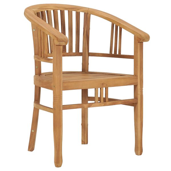 vidaXL Matgrupp för trädgården 3 delar massiv teak