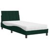 vidaXL Bed with Mattress "Hanko" Dark Green 90x190 cm Velvet