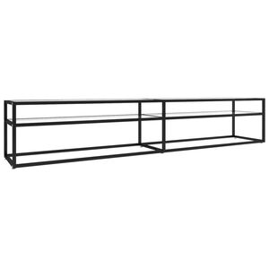 vidaXL Tv-b&auml;nk transparent 220x40x40,5 cm h&auml;rdat glas
