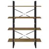 vidaXL Bokhylla 4 hyllplan 100x30x140 cm massiv furu