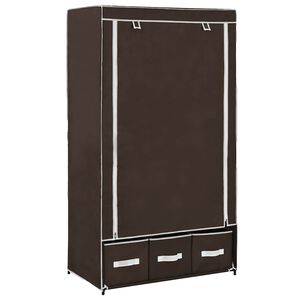 vidaXL Garderob brun 87x49x159 cm tyg