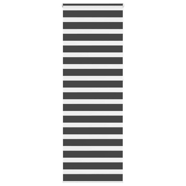 vidaXL Rullgardin zebra svart 85x230 cm tyg bredd 80,9 cm polyester