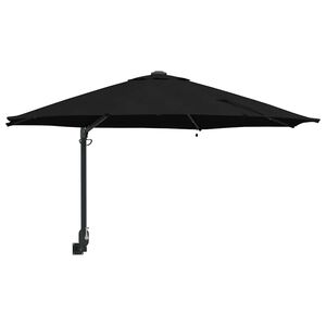 vidaXL Tr&auml;dg&aring;rdsparasol 248 x 248 x 148 cm Polyester och St&aring;l Svart
