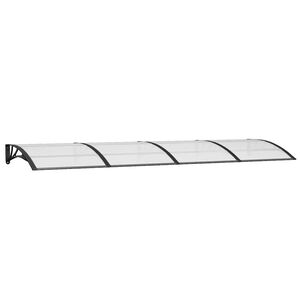 vidaXL Entr&eacute;tak svart 350x100 cm polykarbonat