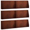 vidaXL St&ouml;dv&auml;gg 6 st 80 x 12 x 50 cm V&auml;derbest&auml;ndig st&aring;l Rostig