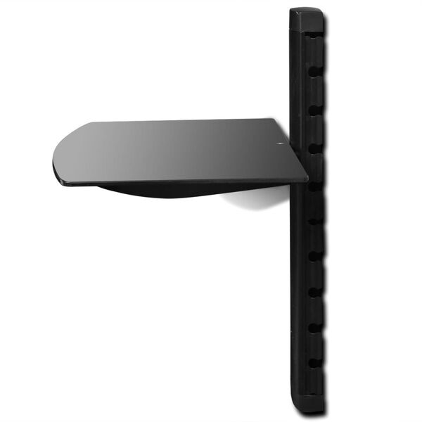 vidaXL Glashylla v&auml;ggmonterad 1-v&aring;ning svart