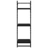 vidaXL Vägghyllset 6 pcs Svart Ek 100 x 25 x 30 cm Konstruerat trä