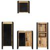 vidaXL Badrumsm&ouml;belset 4 pcs Brun 40 x 35 x 90 cm Massivt mangotr&auml;