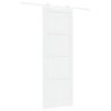 vidaXL Skjutd&ouml;rr Vit 83 x 232 cm Massiv furu