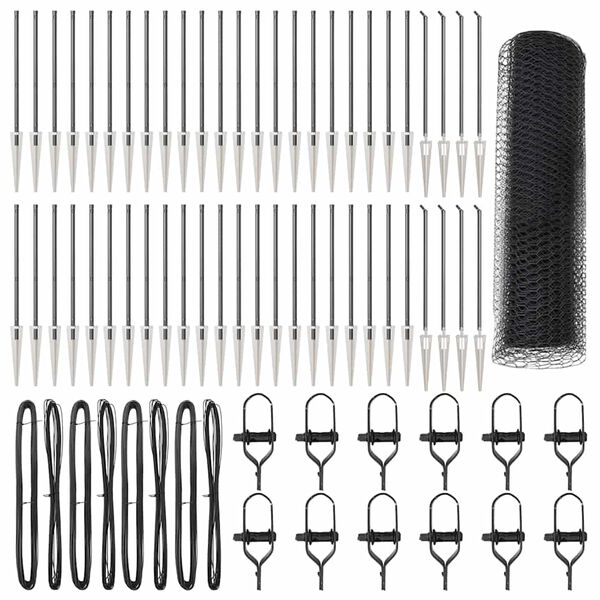 vidaXL St&auml;ngselstolpe Gr&aring; 100 x 0,8 m (13 mm n&auml;t) St&aring;l och PVC