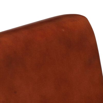 vidaXL Fåtölj äkta läder brun