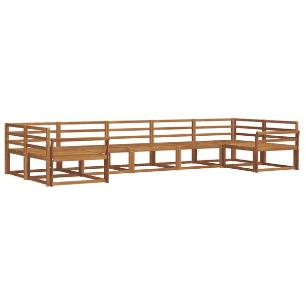 vidaXL Utomhussoffset 7 pcs Naturf&auml;rg Massivt Akaciatr&auml;