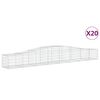 vidaXL Gabioner b&aring;gformade 20 st 400x50x40/60 cm galvaniserat j&auml;rn