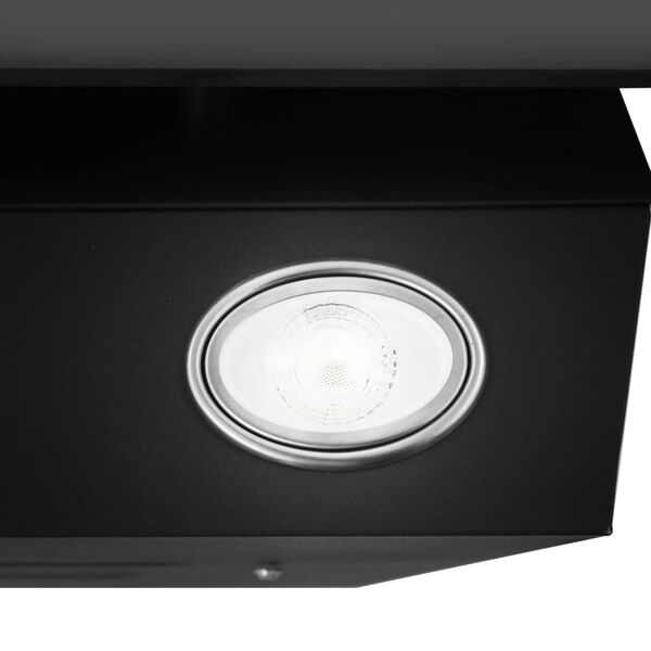 vidaXL K&ouml;ksfl&auml;kt 60 cm rostfritt st&aring;l och h&auml;rdat glas svart