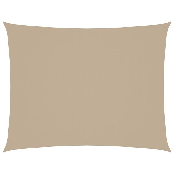 vidaXL Solsegel oxfordtyg rektangul&auml;rt 5x6 m beige