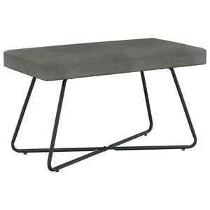 vidaXL b&auml;nk M&ouml;rkgr&aring; 80 x 40 x 45 cm Sammet