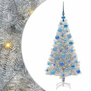 vidaXL Julgran Silver 120 cm PET