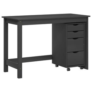 vidaXL Skrivbord och rullsk&aring;psset MOSS 2 pcs Gr&aring;