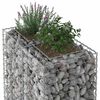vidaXL Gabion upph&ouml;jd s&auml;ng Silver 90 x 50 x 80 cm Galvaniserat St&aring;l