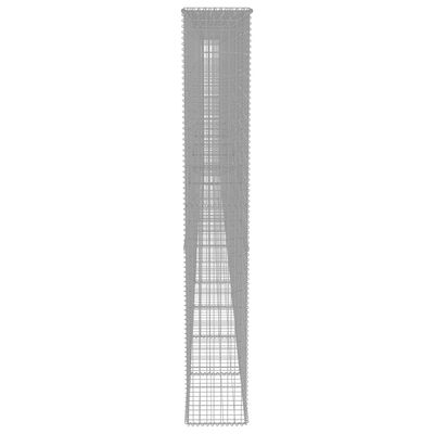 vidaXL Gabionmur i galvaniserat stål 900x50x200 cm