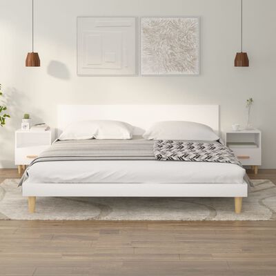vidaXL Sängbord 2 st vit 40x35x47 cm