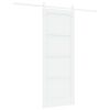 vidaXL Skjutd&ouml;rr 78 x 202 cm Konstruerat tr&auml; Vit