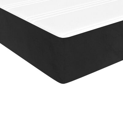 vidaXL Ramsäng med madrass svart 90x200 cm sammet