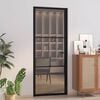 vidaXL Innerd&ouml;rr 83x201,5 cm svart ESG-glas och aluminium
