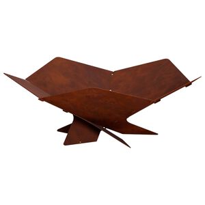 vidaXL Eldstad Rostig 53 x 53 x 18,5 cm V&auml;derbest&auml;ndig st&aring;l
