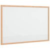 vidaXL Magnetisk whiteboardtavla med massiv fururam 60x40 cm