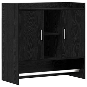 vidaXL V&auml;gg hylla V&auml;ggmonterat Svart ek 80 x 36 x 80 cm