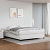 vidaXL Boxspring-s&auml;ngram vit 180x200 cm konstl&auml;der