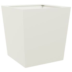 vidaXL Tr&auml;dg&aring;rdskruka vit 50x50x50 cm st&aring;l