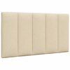 vidaXL Bed with Mattress "Hanko" Cream 90x200 cm Fabric