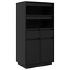 vidaXL Vitrinsk&aring;p svart 60x40x116,5 cm massiv furu