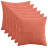 vidaXL Kudd&ouml;verdrag 6 st ALMELO R&ouml;d orange 45 x 45 cm manchester