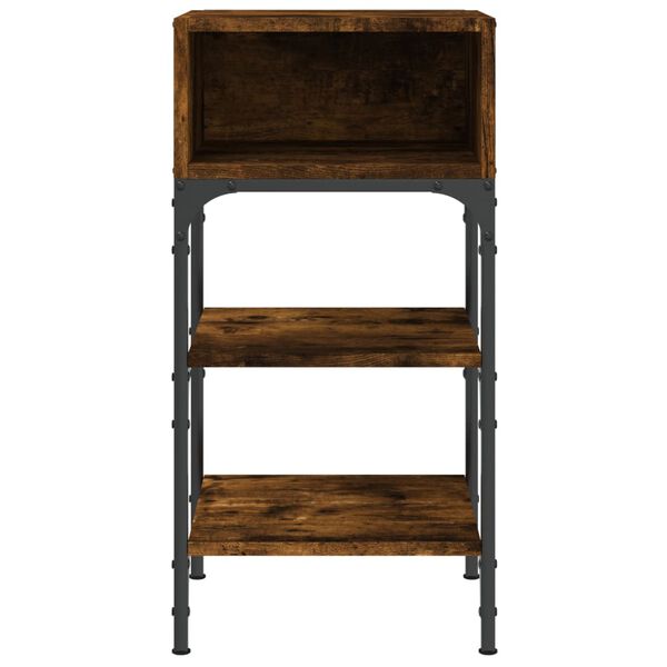 vidaXL Sängbord rökfärgad ek 35x34,5x70 cm konstruerat trä