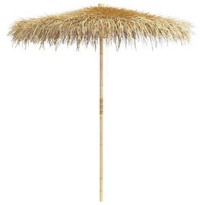 vidaXL Bambuparasoll med bananbladstak 210 cm