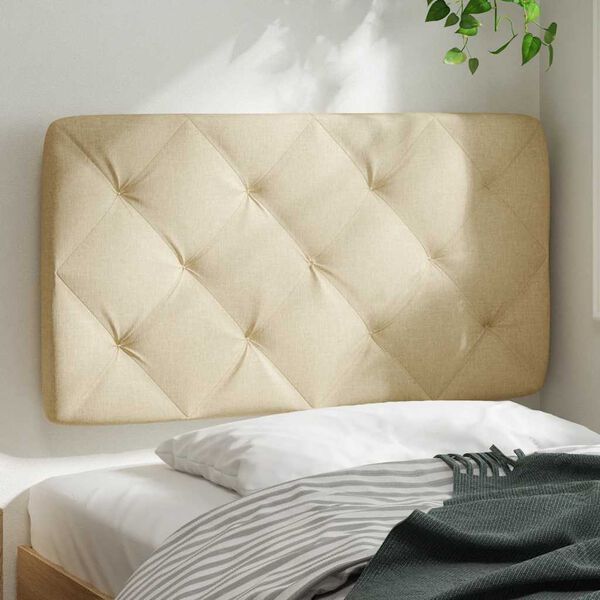 vidaXL Headboard Cushion Cream 90 cm Fabric
