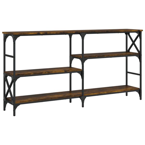 vidaXL Avlastningsbord rökfärgad ek 150x29x76,5 cm konstruerat trä