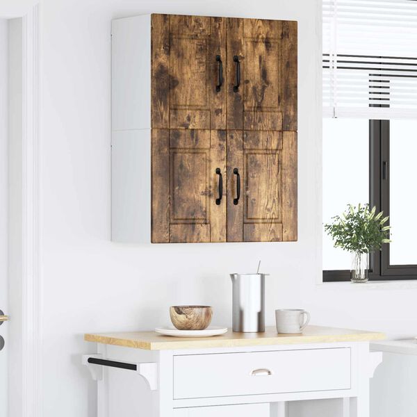 vidaXL K&ouml;kssk&aring;p med d&ouml;rr 2 pcs R&ouml;kt ek 60 x 31 x 40 cm Konstruerat tr&auml;