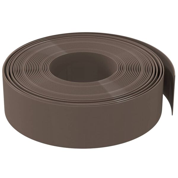 vidaXL Rabattkant brun 4 st 10 m 15 cm polyeten